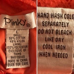 Pinky Dresses - EUC Pinky Coral Allover Lace V-neck Sundress Pinky Dresses - EUC Pinky Coral Allover Lace V-neck Sundress